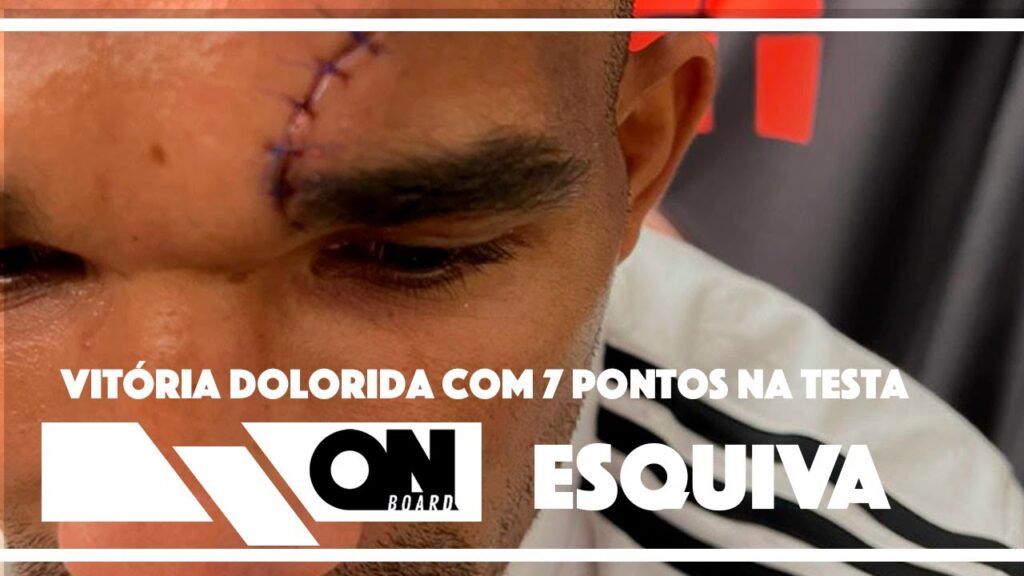 Esquiva Falcão mostra o corte profundo na testa após vitória em Las Vegas Esquiva Falcão mostra o corte profundo na testa após vitória em Las Vegas