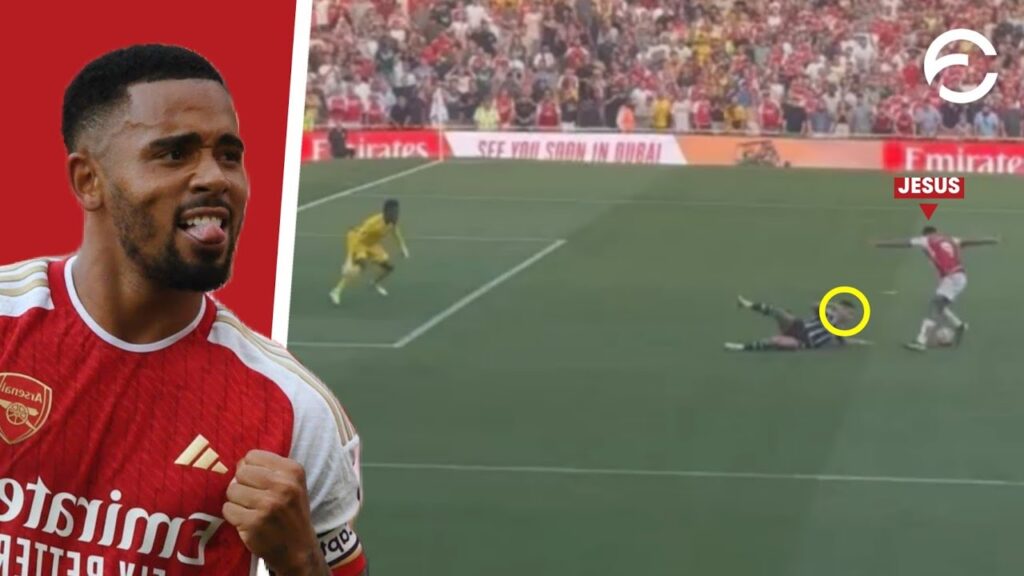 Gabriel Jesus Embarrassed Diogo Dalot & Declan Rice Goal