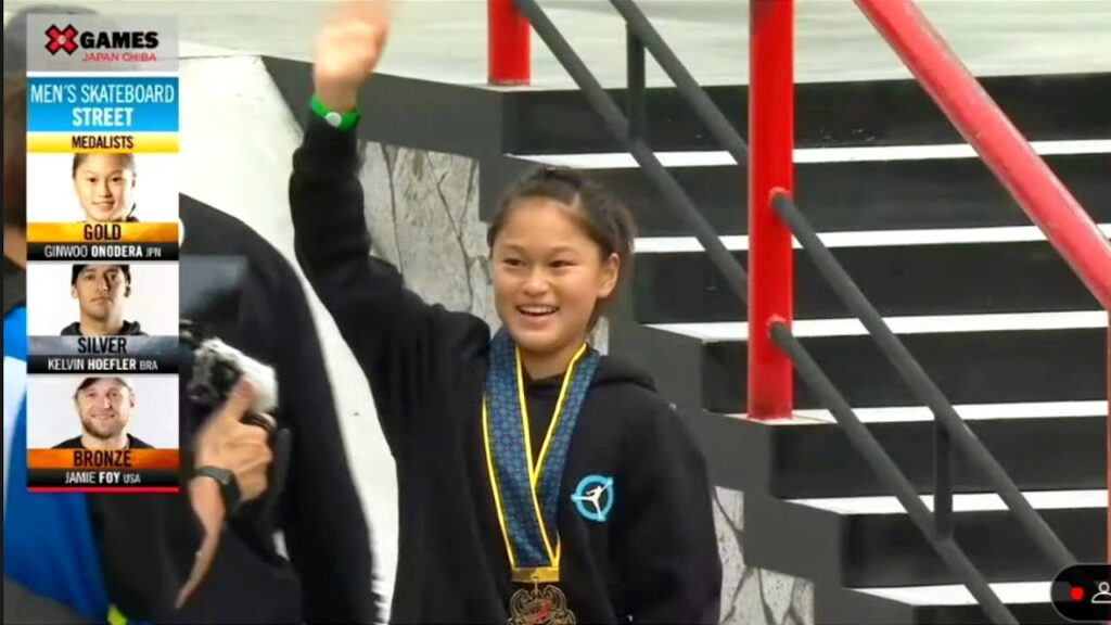 GINWOO ONODERA incredible 13  Year old Gold medal 🏅 X Games Chiba 2023
