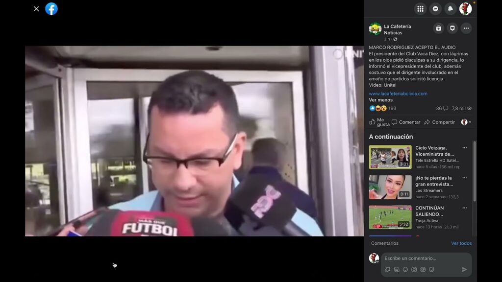 Marco Rodríguez pide licencia en Vaca Diez y Roger Franco asume como Presidente