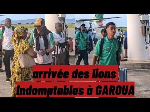 Arrivée des lions indomptables du Cameroun à Garoua , Rigobert Song et Andre Onana sont …