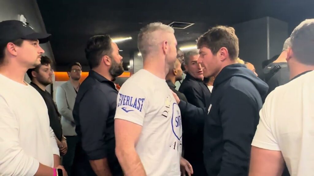 LIAM SMITH V CHRIS EUBANK POST FIGHT PRESS CONFERENCE ERUPTS HALF WAY THROUGH | LIAM JUMPS TO AID