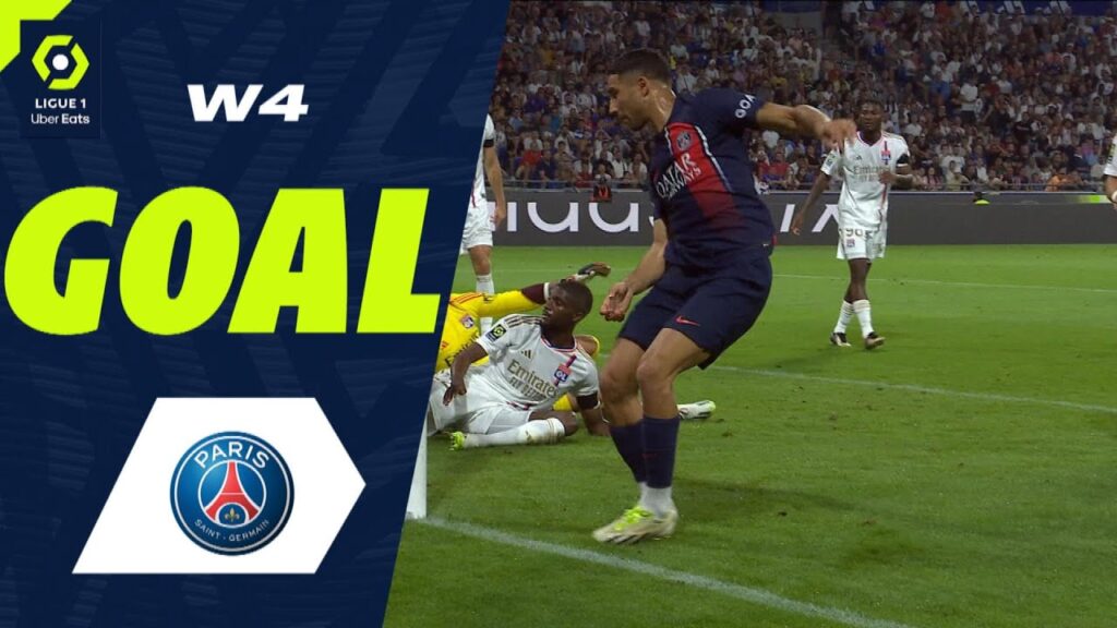 Goal Achraf HAKIMI (20' - PSG) OLYMPIQUE LYONNAIS - PARIS SAINT-GERMAIN (1-4) 23/24