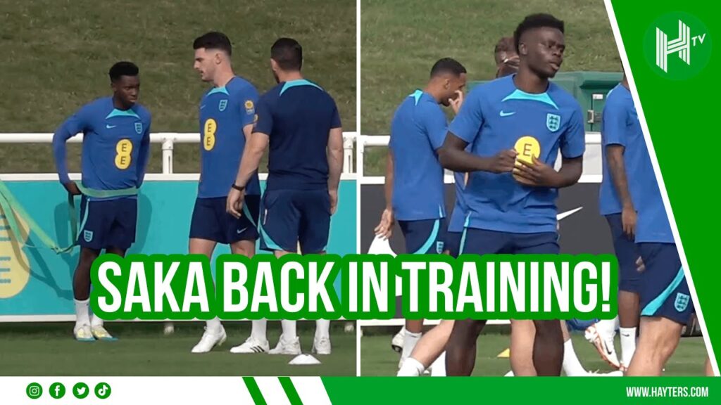 Bukayo Saka RETURNS to England training!