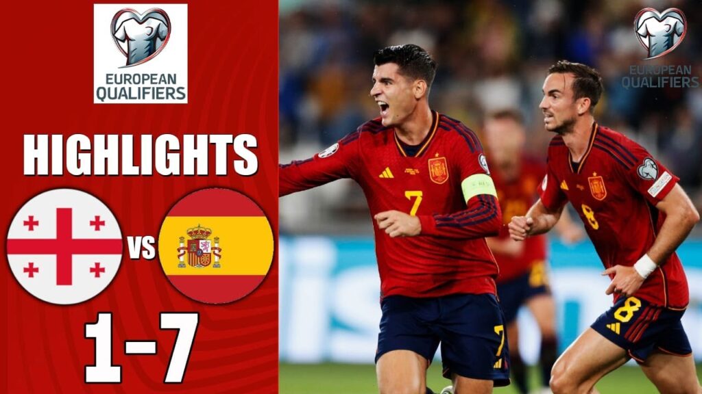 Georgia vs Spain 1-7 Highlights Goals - Euro 2024 Qualification