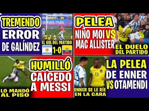 PELEOTA! CAICEDO HUMILLA A MESSI Y SE PELEA CONTRA MAC ALLISTER | ERROR DE GALÍNDEZ QUE COSTÓ EL GOL