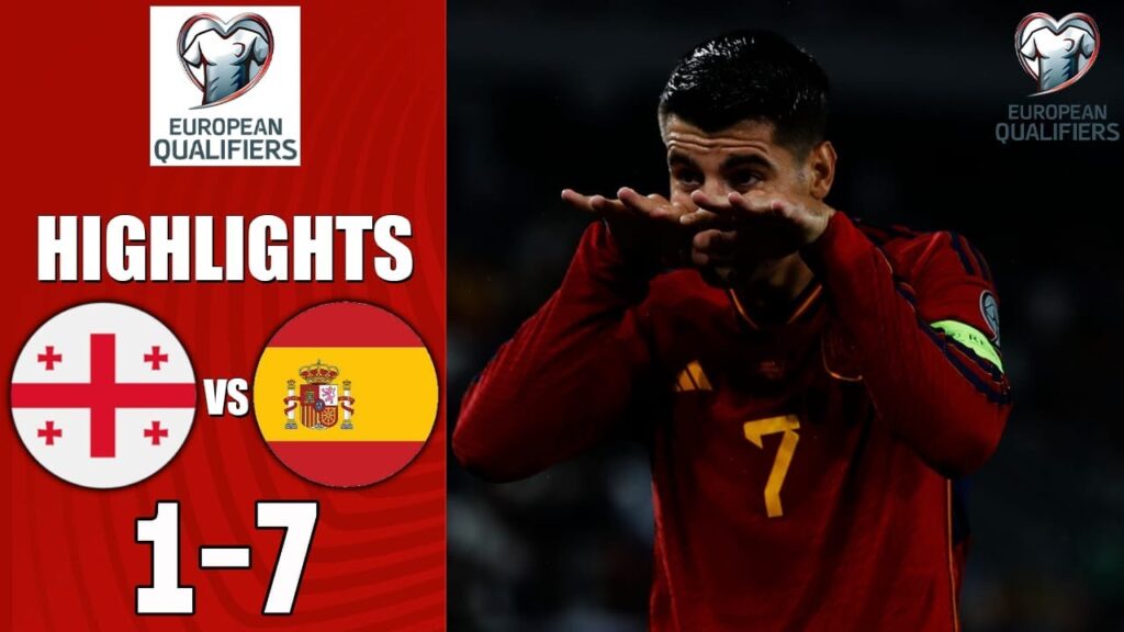 Georgia vs Spain 1-7 Highlights Goals - Euro 2024 Qualification
