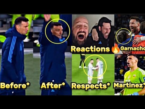 Lionel Scaloni & Argentina fans Crazy Reactions to Messi Freekick Goal!!🔥