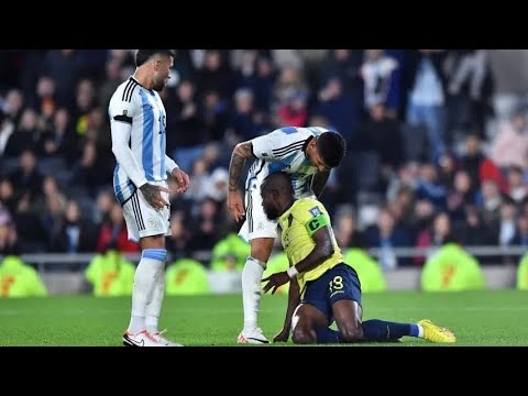 El picante cruce entre Cuti Romero con Enner Valencia - Argentina vs Ecuador