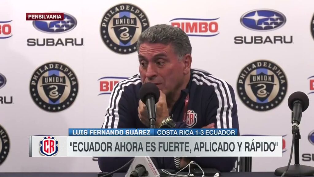 El DT Luis Fernando Suárez de #CostaRica, destaca el crecimiento de Ecuador