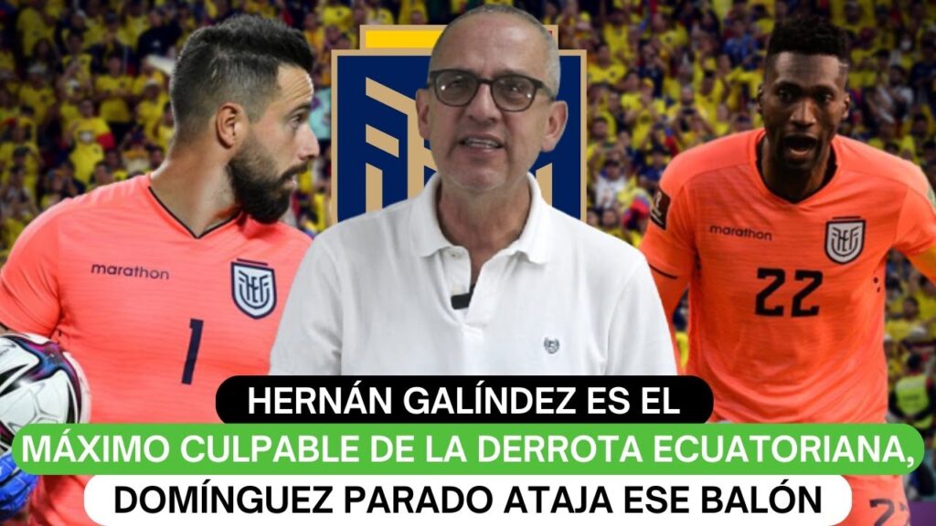 Hernán Galíndez es el máximo culpable de la derrota ecuatoriana, Domínguez parado ataja ese balón
