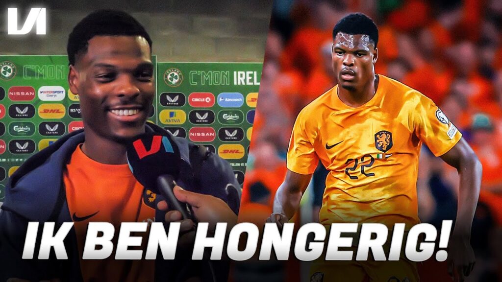 Denzel Dumfries over BLOEDVORM bij ORANJE: 'Ik ben HONGERIG!' | Reactie na Ierland - Nederland
