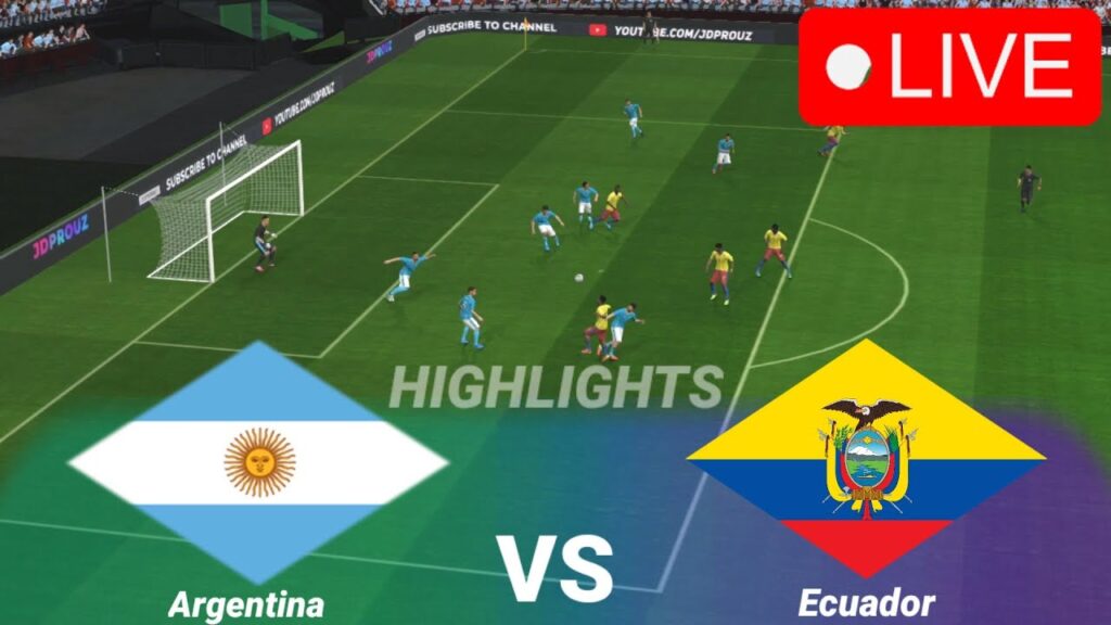 🔴ARGENTINA vs ECUADOR EN VIVO | Eliminatorias Mundial 2026 Simulación Highlights | Gameplay