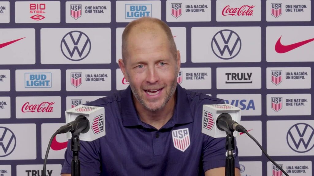USMNT head coach GREGG BERHALTER ahead their game vs. Uzbekistan in St. Louis