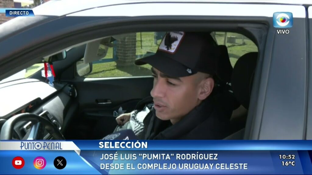JOSÉ LUIS "PUMITA" RODRÍGUEZ. ESTE DOMINGO HABLAMOS CON EL FUTBOLISTA DE LA SELECCIÓN URUGUAYA.