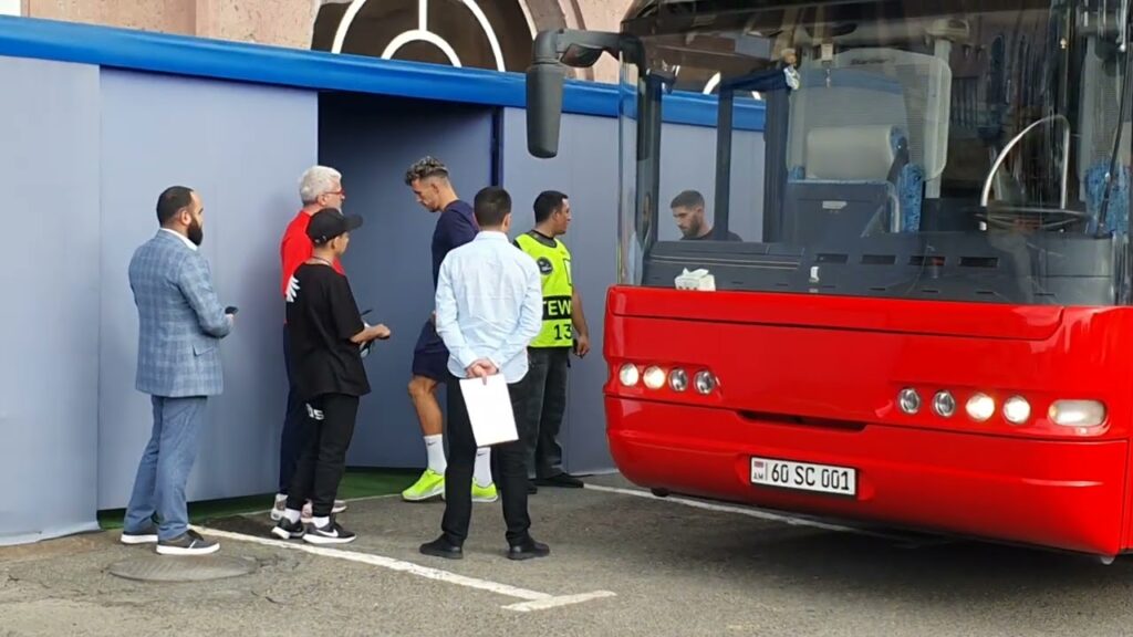 Croatia. Pre-match training in Yerevan. Modric is here