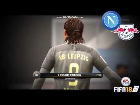 YUSSUF POULSEN GOAL RB LEIPZIG VS SSC NAPOLI FIFA 18
