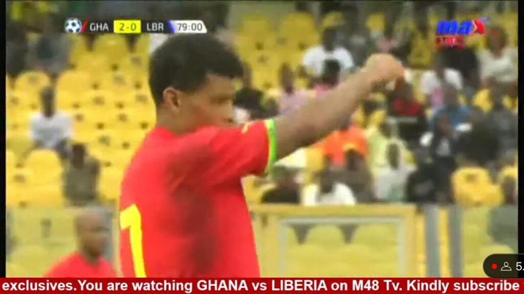 GOAL⚽️: JORDAN AYEW SCORES 3RD GOAL … GHANA 3-0 LIBERIA