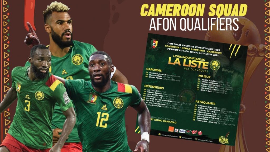 Qualification CAN 2023: Voici la liste des Lions Indomptables du Cameroun