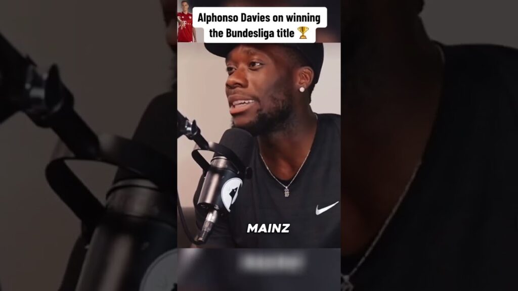 Scenes 📸🤯 || Alphonso Davies on winning the Bundesliga title 🏆 #alphonsodavies