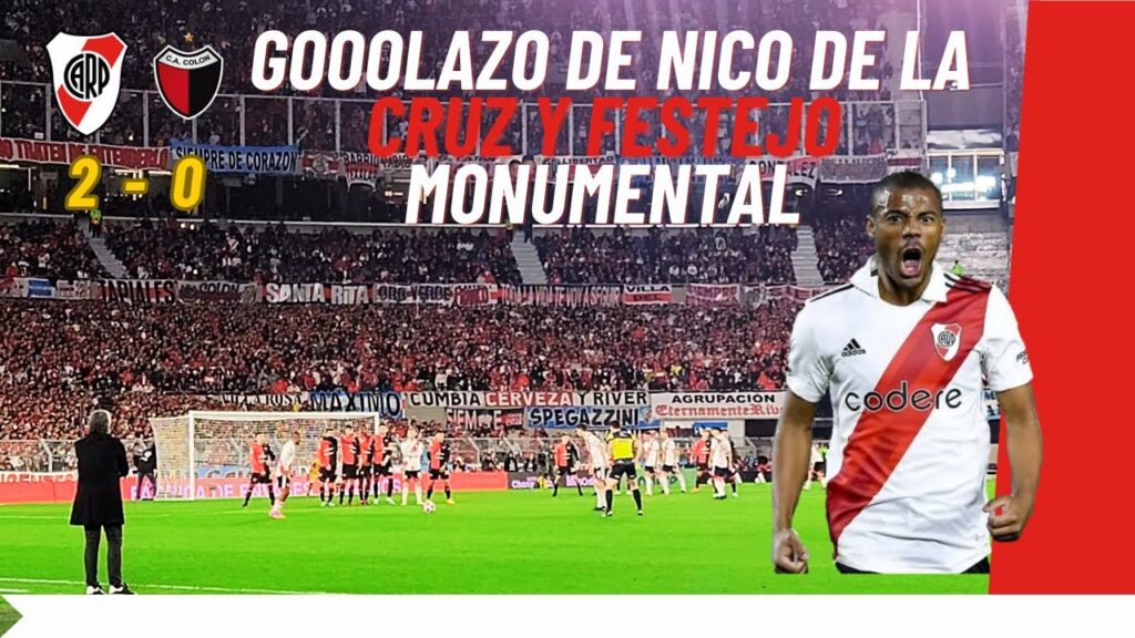 ⚽️Increíble goool de Nico de la Cruz y Explota el monumental - River vs Colon 05/07/23