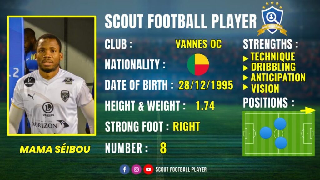 MAMA SÉIBOU 🔵 MIDFIELDER 🔵 BENIN & VANNES OC  🔵 BEST OF 2022/2023 HD