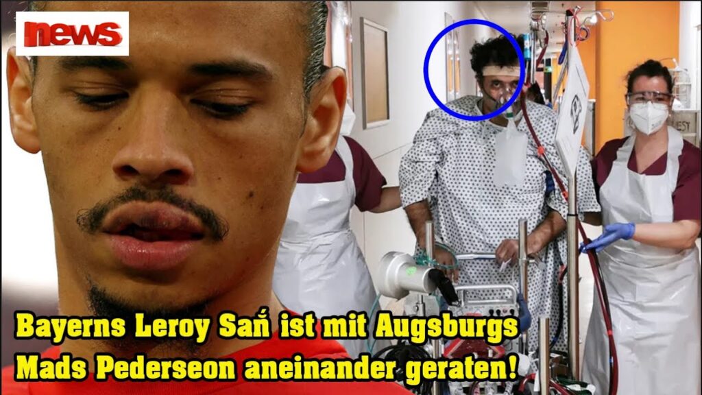 Schwere Strafe! Bayerns Leroy Sané ist mit Augsburgs Mads Pederseon aneinander geraten!