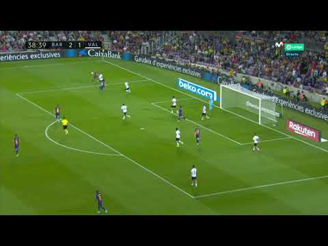 Sombrero de Ansu Fati en el FC Barcelona 5 Valencia 2 | Audio: Carlos Martinez |  2019