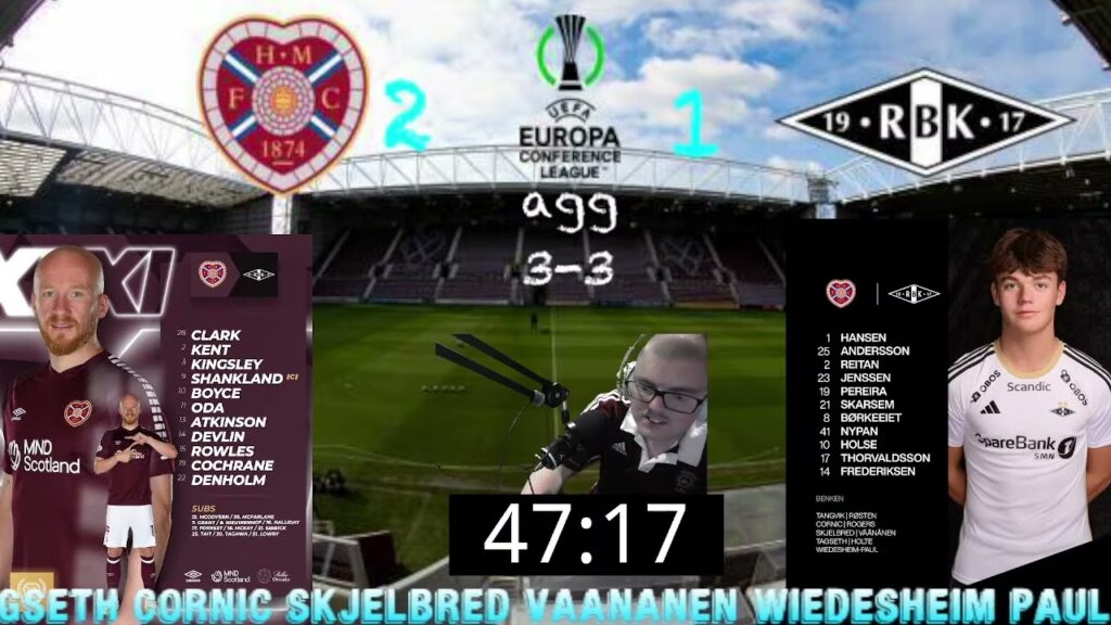 this is my reaction to Devlin goal for Hearts vs Rosenborg in the uefa conference league