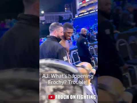 AJ: "F****** hell, you been working out?" Froch and Joshua embrace. #shorts