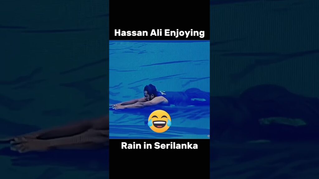 hassan ali enjoying rain in serilanka #viral #youtubeshorts #shorts #cricket #hassanali #funny