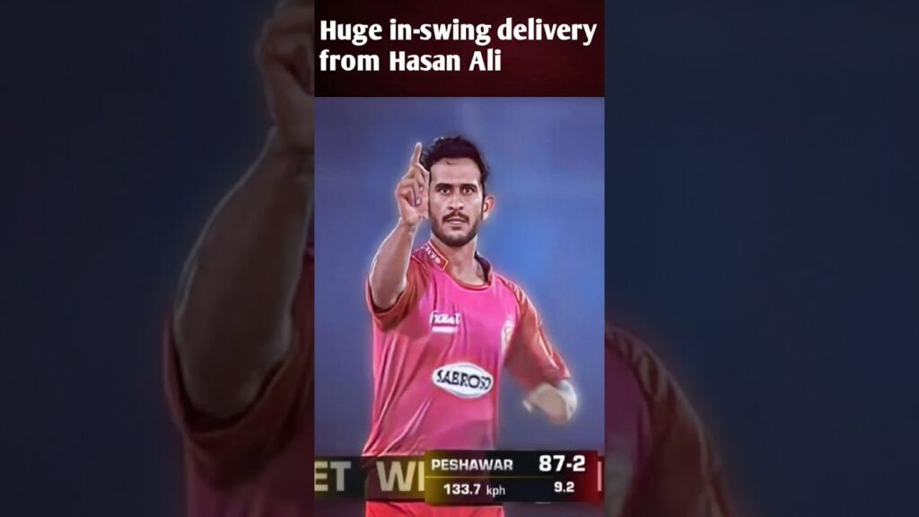 Huge in-swing delivery from Hasan Ali #cricket