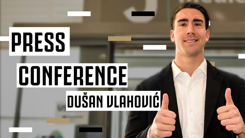 PRESS CONFERENCE | Dušan Vlahović First Conference as a Bianconero! | Juventus
