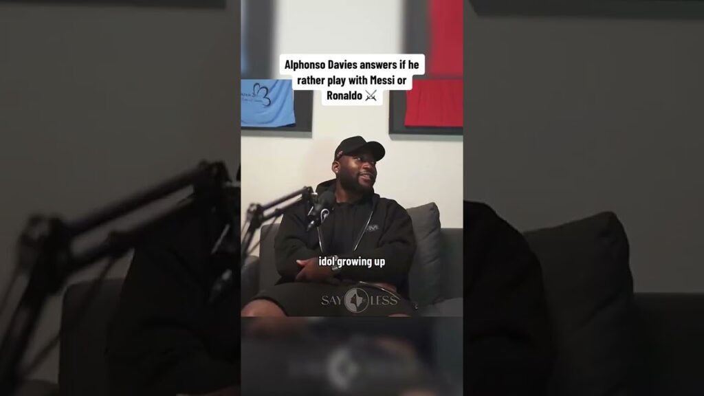 Alphonso Davies answers if he rather play with Messi or Ronaldo #alphonsodavies