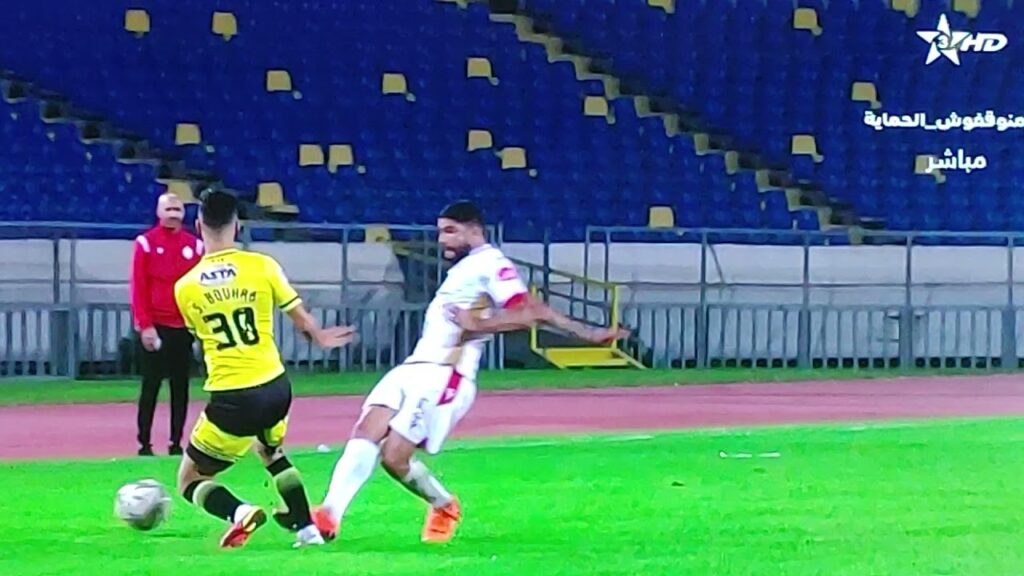 #wac vs #mas deuxième carton jaune et carton rouge pour Yahyâ #jabrane