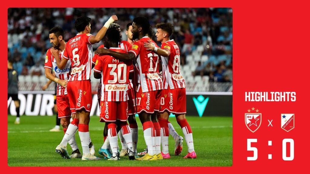 Crvena zvezda - Vojvodina 5:0, highlights