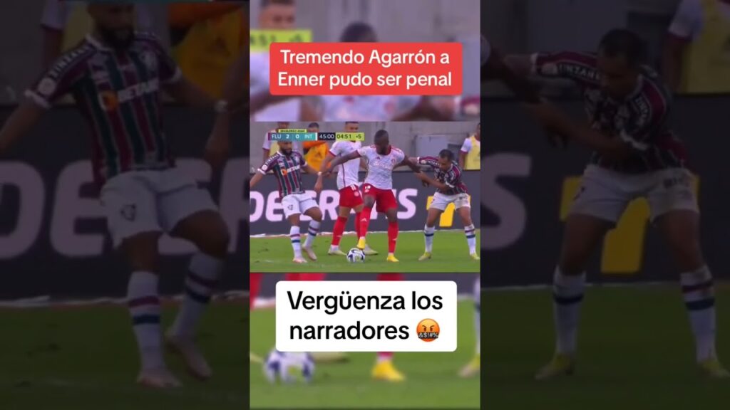 Enner Valencia 🇪🇨 ya debutó en Brasil 🇧🇷 lamentable  no le cobran un  penal claro 😨 #international