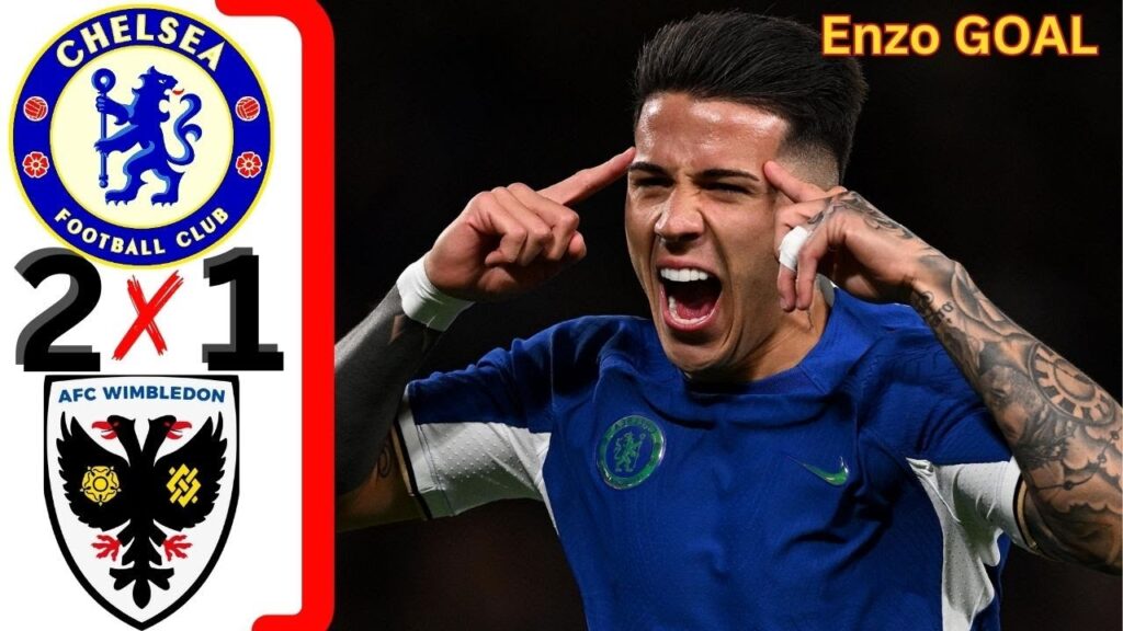 enzo fernandez GOAL VS wimbledon today chelsea vs wimbledon highlights match today 2023