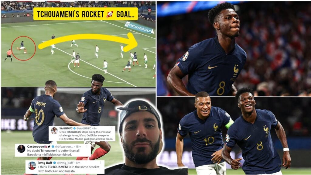🚀Football world crazy reactions to Tchouameni’s stunning Rocket goal Vs Ireland |France Vs Ireland 🚀Football world crazy reactions to Tchouameni's stunning Rocket goal Vs Ireland |France Vs Ireland