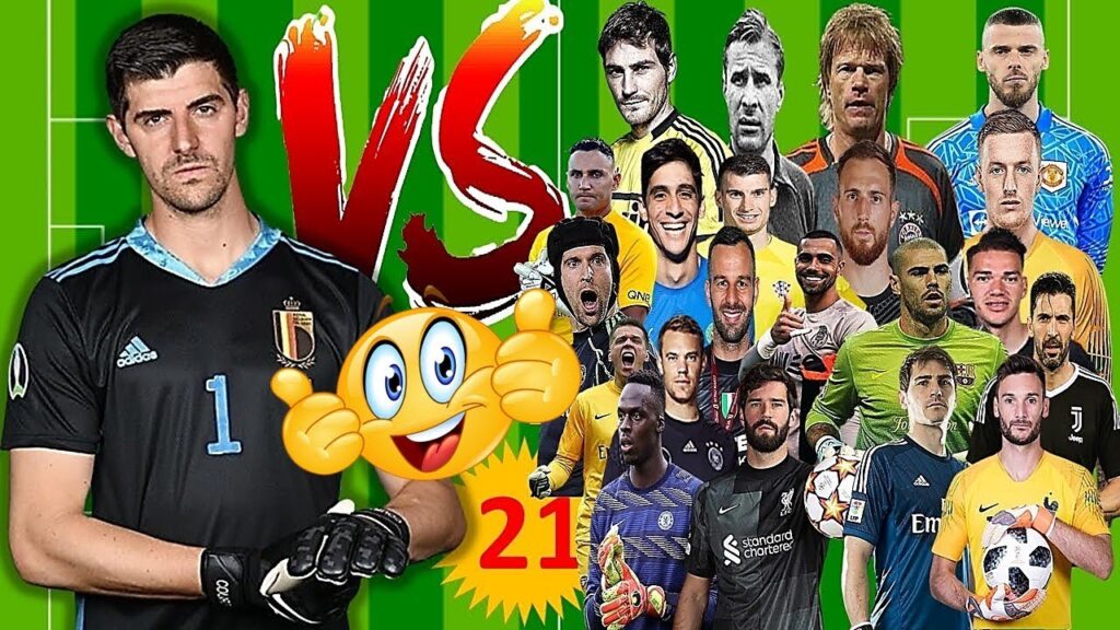 football comparison:thibaut courtois vs legends(  yashin /buffon /casillas /neuer /cech/ becker...)