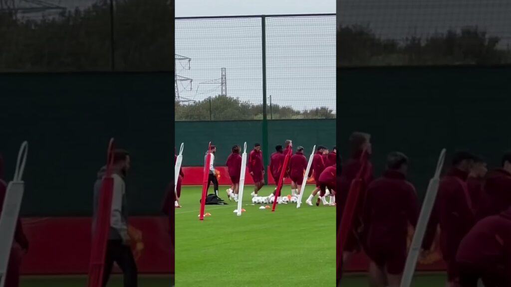 Raphael Varane seen training with rest of Manchester United squad before Bayern Munich clash