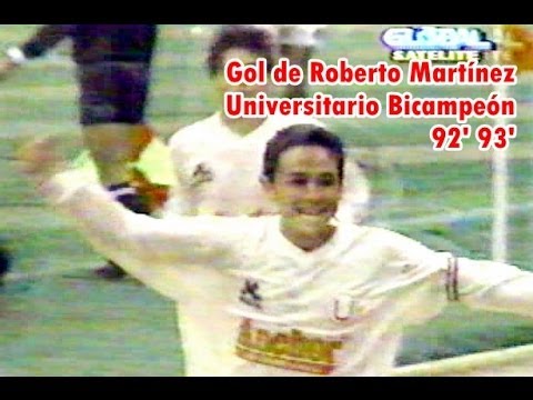 Gol de Roberto Martínez Universitario [3-0] San Agustín "U" Bicampeón 92' 93' 28/11/93