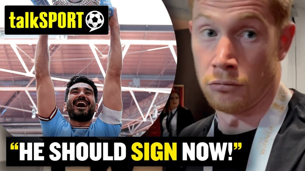"HE SHOULD SIGN NOW!" 😍 Kevin De Bruyne URGES İlkay Gündoğan to SIGN a new contract at Man City! 🔥