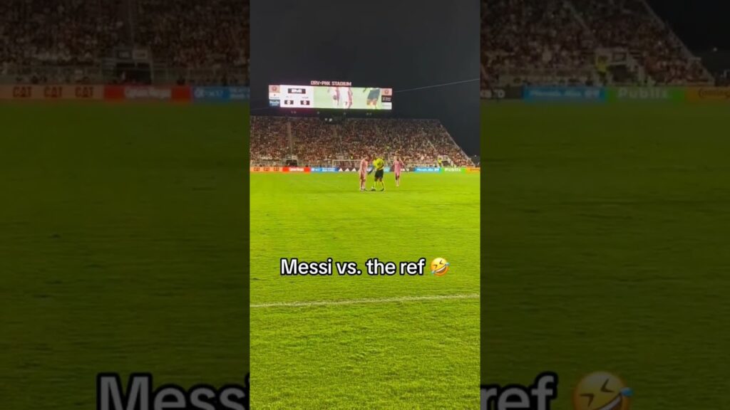 Messi with Referee 😂 #messi #intermiami #refree #football #shorts