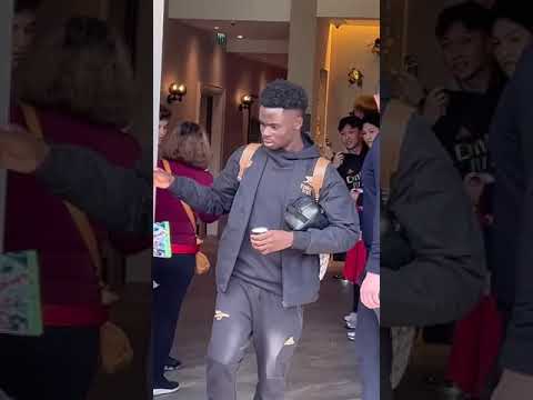 BUKAYO SAKA + BEN WHITE + LEANDRO TROSSARD AT THE HILTON ISLINGTON #arsenalfc #bukayosaka #benwhite