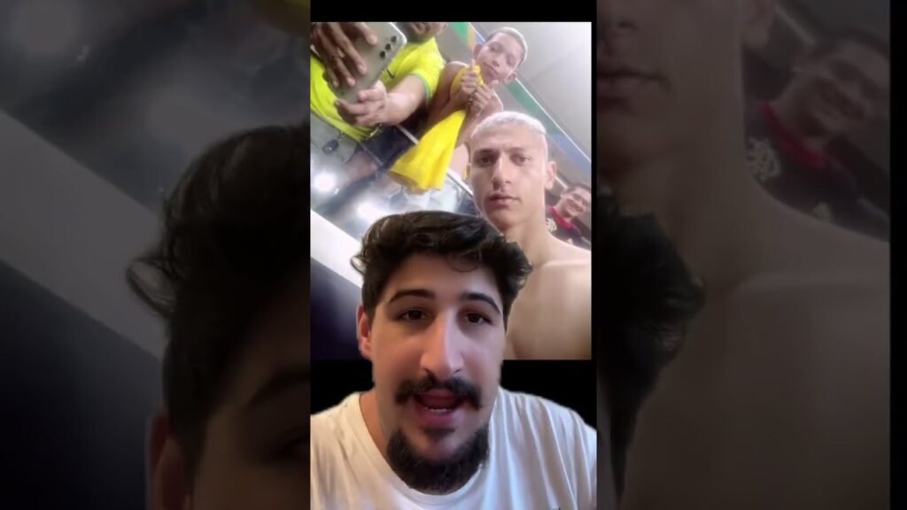 FOI ESCONDIDO NO JOGO DO BRASIL E TIROU FOTO COM RICHARLISON