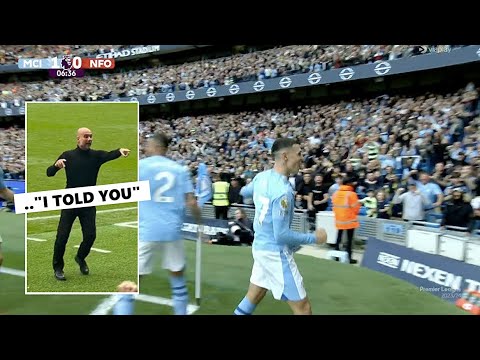 ⚽Foden & Haaland Goals vs Nottingham Forest |😅Pep Guardiola's Reaction!