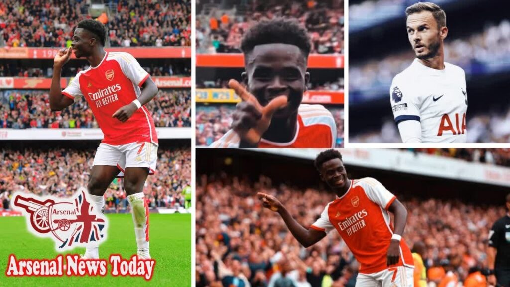 Arsenal ace Bukayo Saka ruthlessly trolls Tottenham's James Maddison with goal celebration - tr...