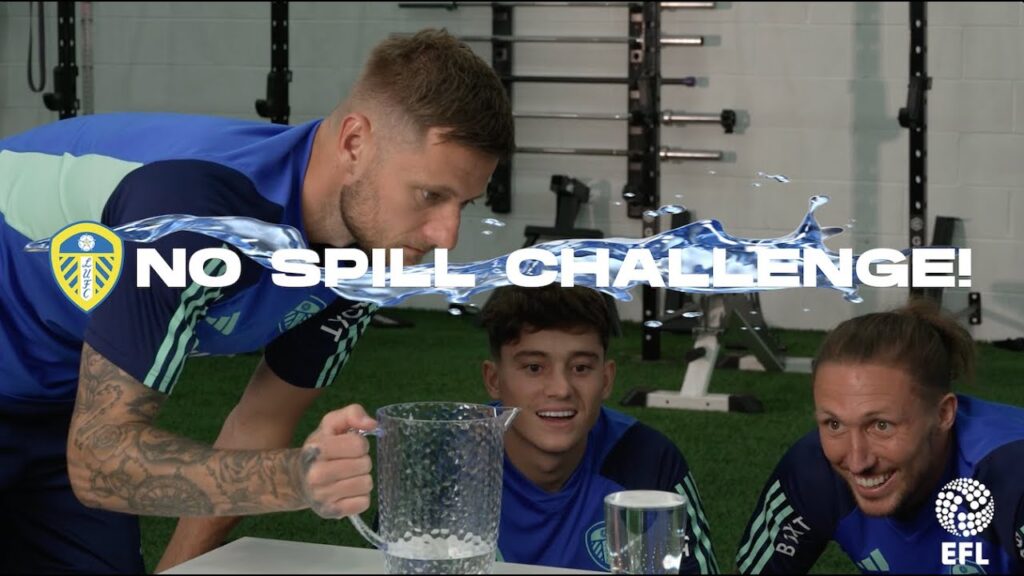 “YOU WON’T GET A LONGER ONE!” Leeds United stars take on No Spill Challenge! "YOU WON'T GET A LONGER ONE!" Leeds United stars take on No Spill Challenge!