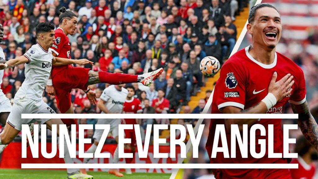 EVERY ANGLE of Darwin Nunez's SUPERB Liverpool volley!